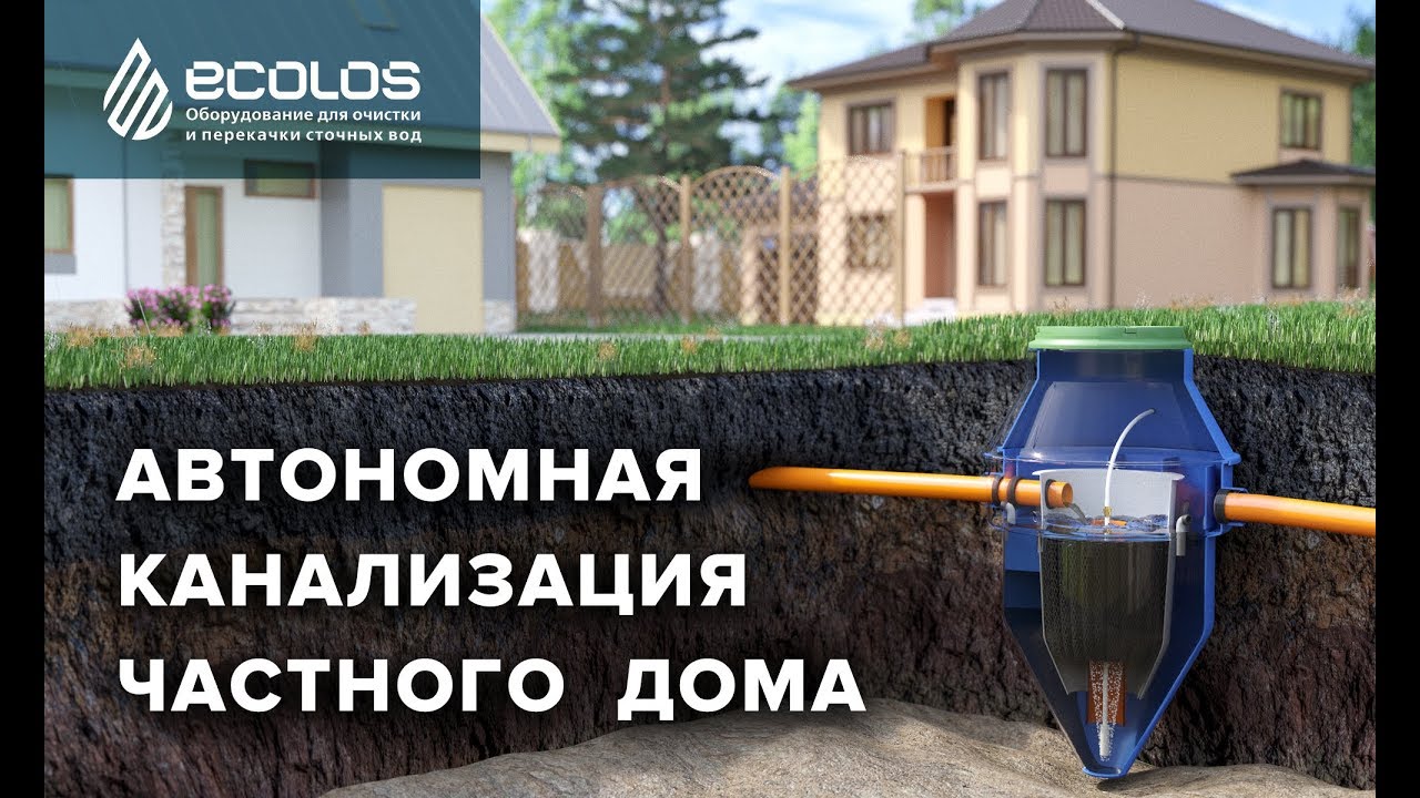 Автономная канализация частного дома ДВЗ ЭКОЛОС