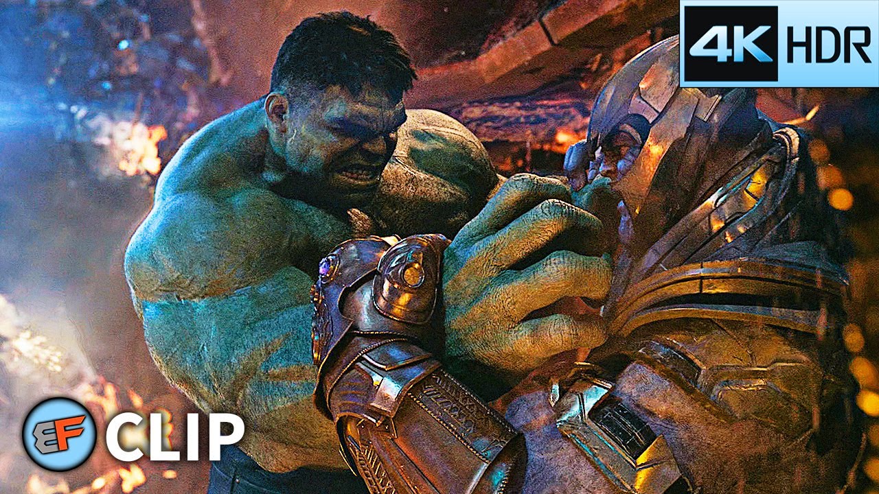 Hulk vs Thanos - Spaceship Fight Scene | Avengers Infinity War (2018) IMAX 4K HDR Movie Clip
