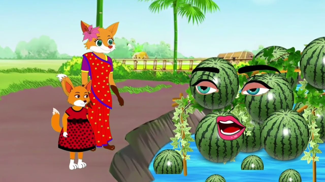 লাউ পুকুরে জাদুর তরমুজ চাষ। Thakurmar Jhuli  Bangla cartoon | Rupkothar golpo | Siyaler cartoon
