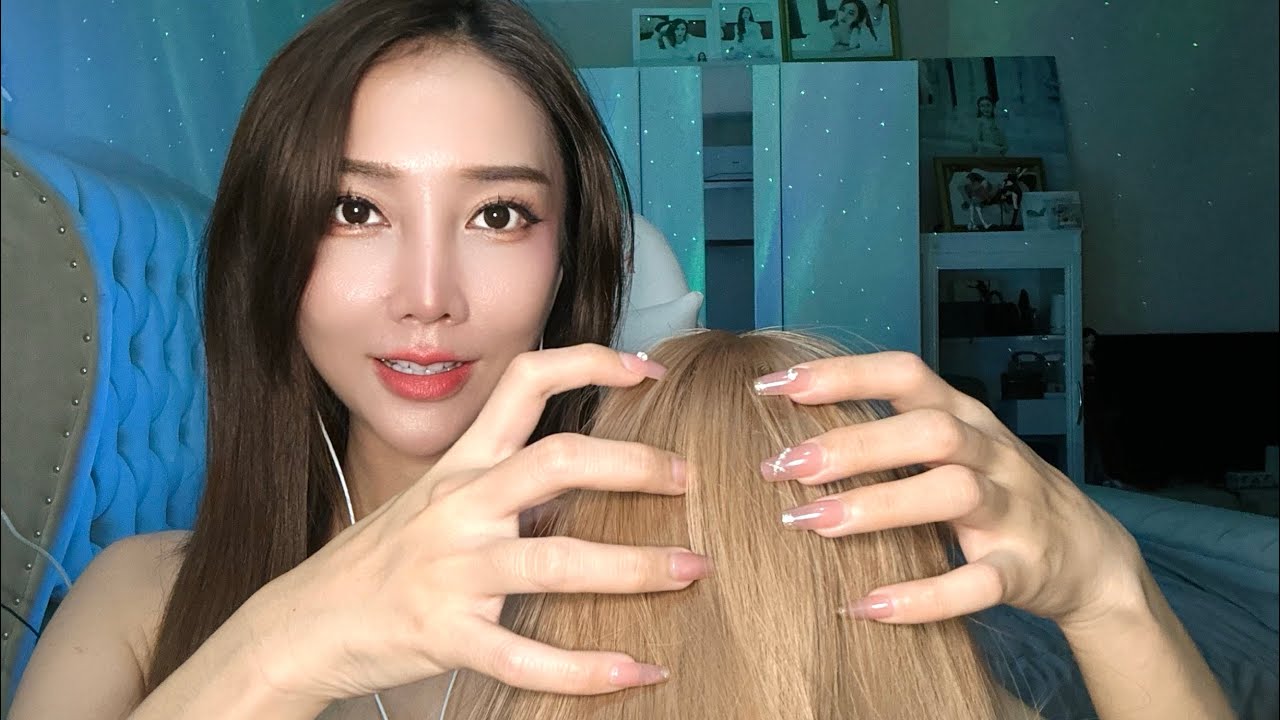 ASMR เกาหัวผม&นวดผม ฟังยาวๆ ฟินๆ หลับ💤