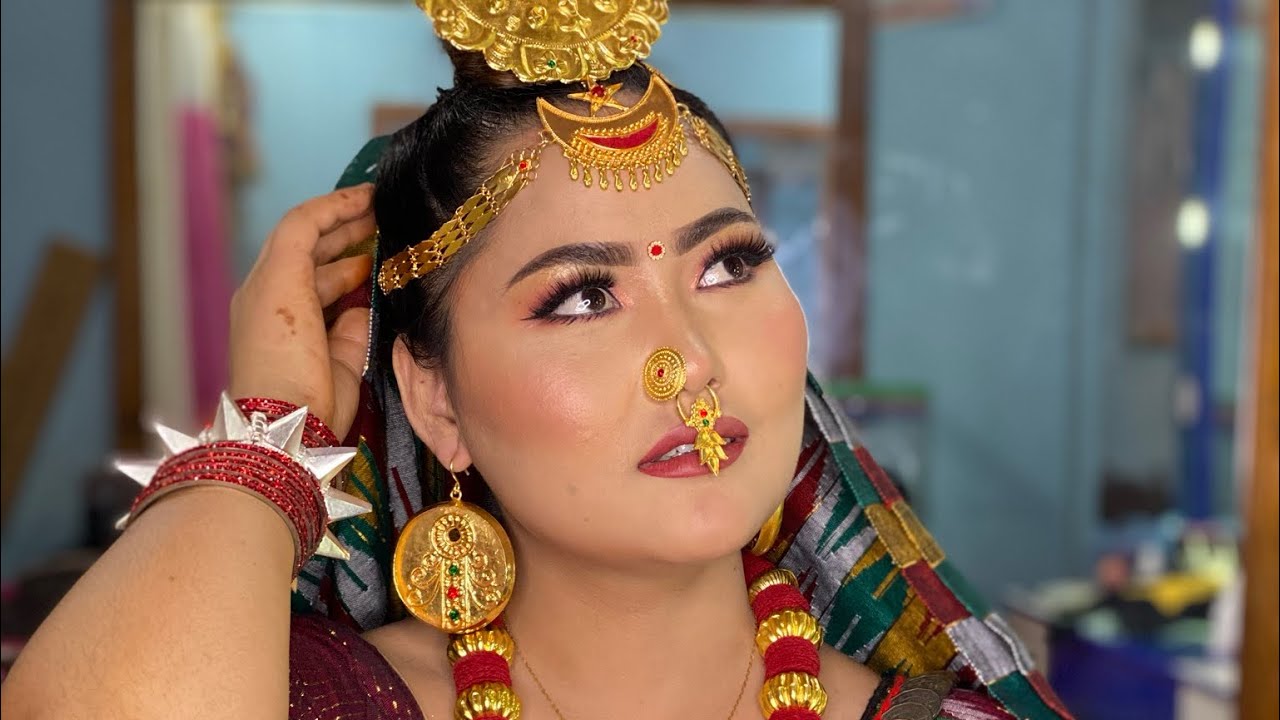Makeup & Hair with Limbu Cultural Dress | Step by Step Makeup & Hair at Modern beauty parlour