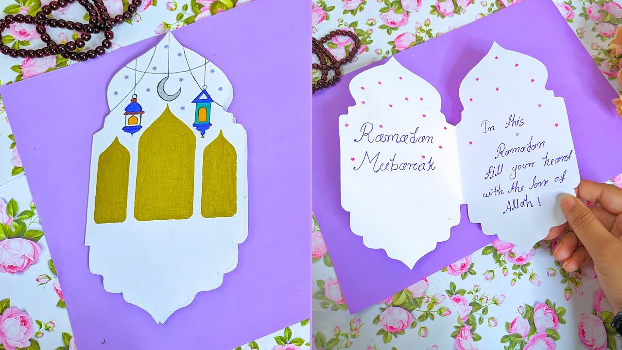 Ramadan Greeting Card Ideas // How To Make Ramadan Mubarak Card \\ Aklima Crafts And Journals