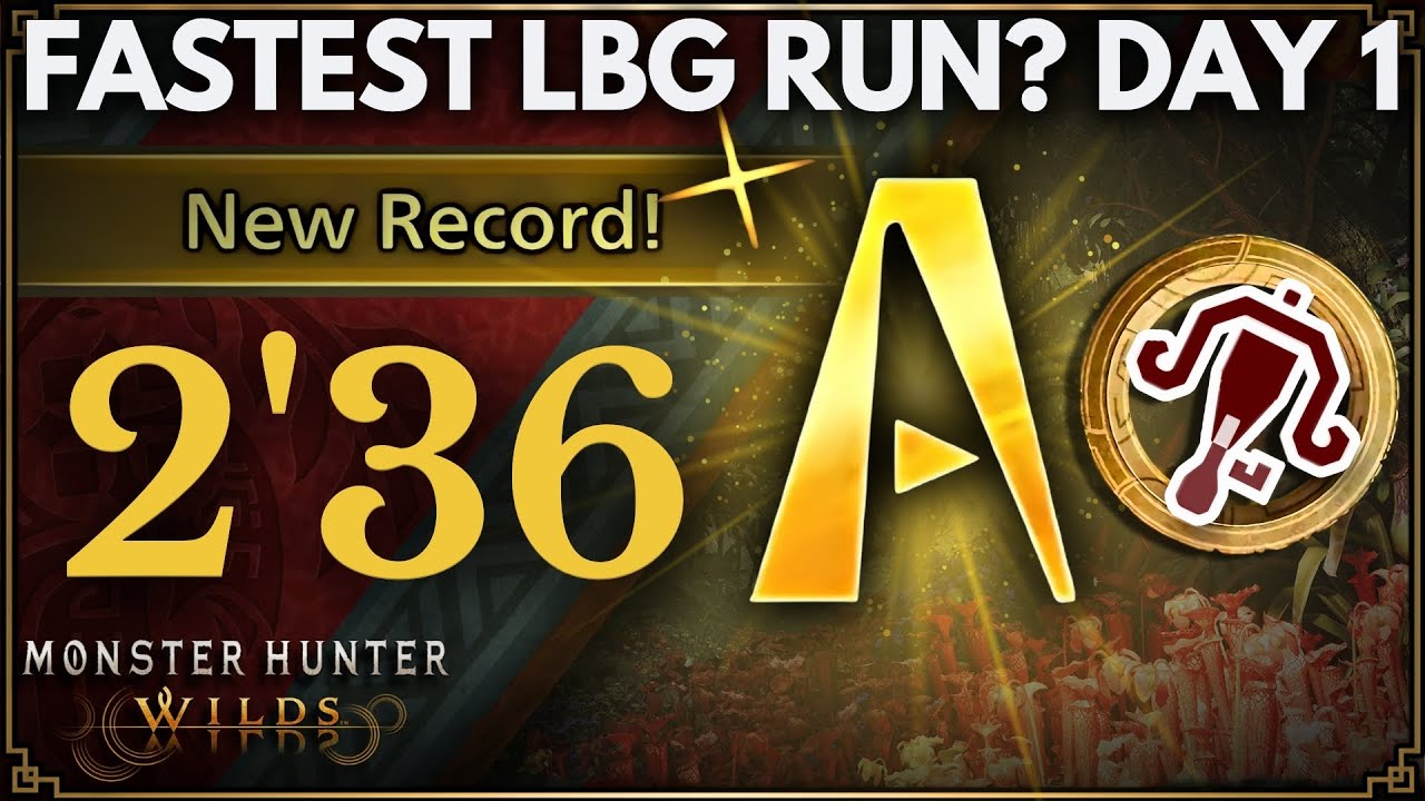 ARENA QUEST - 2'36 - Fastest LBG run on Day 1? Monster Hunter Wilds Chatacabra Speedrun