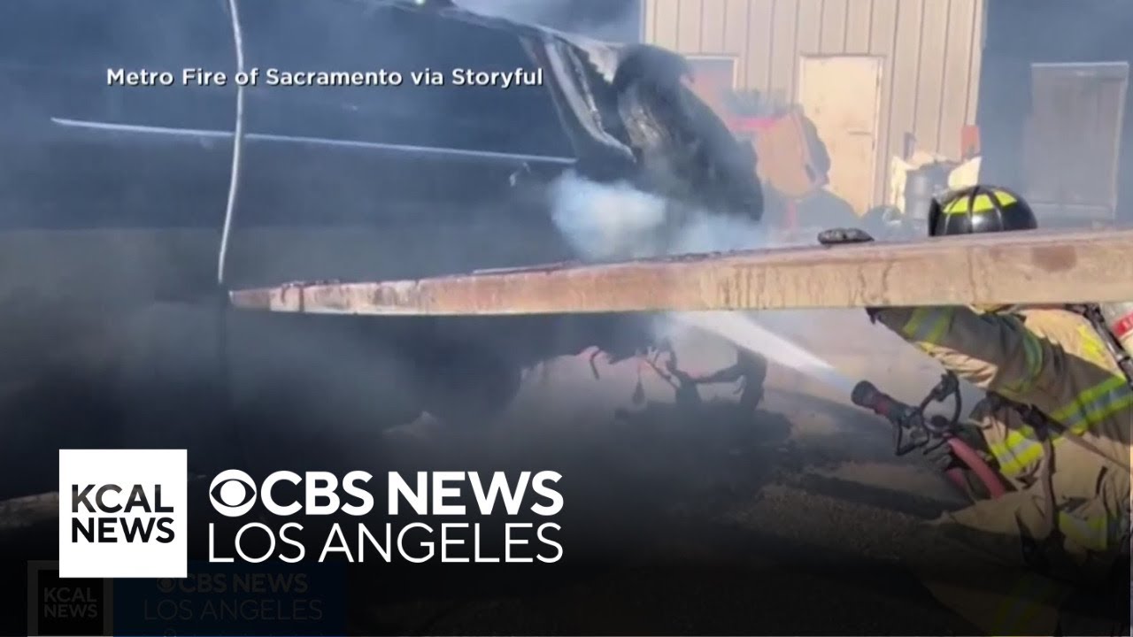 Tesla trains firefighters on lithium-ion battery fires