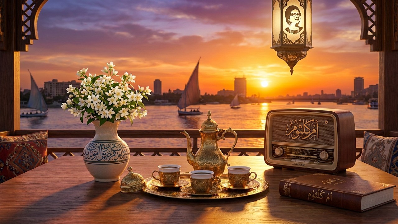 مصر اللي في الروايات.. قعدة طرب وتخت شرقي على نيل القاهرة (قهوة أم كلثوم بممشى أهل مصر) 🇪🇬☕