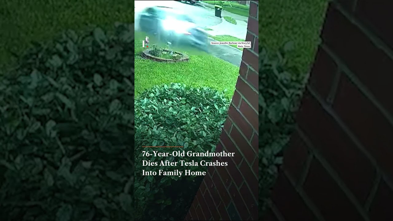 76 Year Old Grandmother Dies After Tesla Crashes Into Family Home | Firstpost News | N18G
