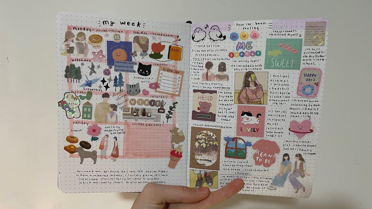lofi asmr | bullet journal walkthru  ˚₊‧꒰ა❤︎໒꒱ ‧₊