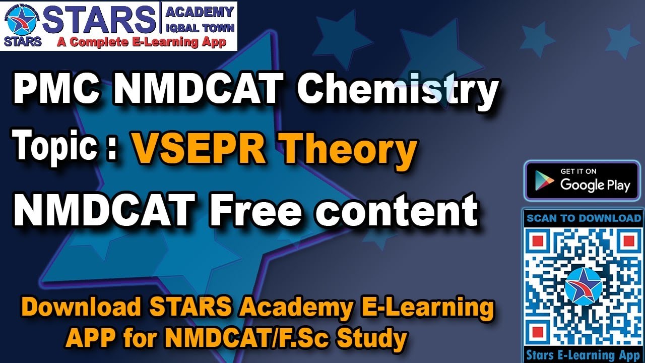VSEPR Theory FSC Chemistry Chapter Chemical Bounding | NMDCAT Chemistry #starsacademylahore
