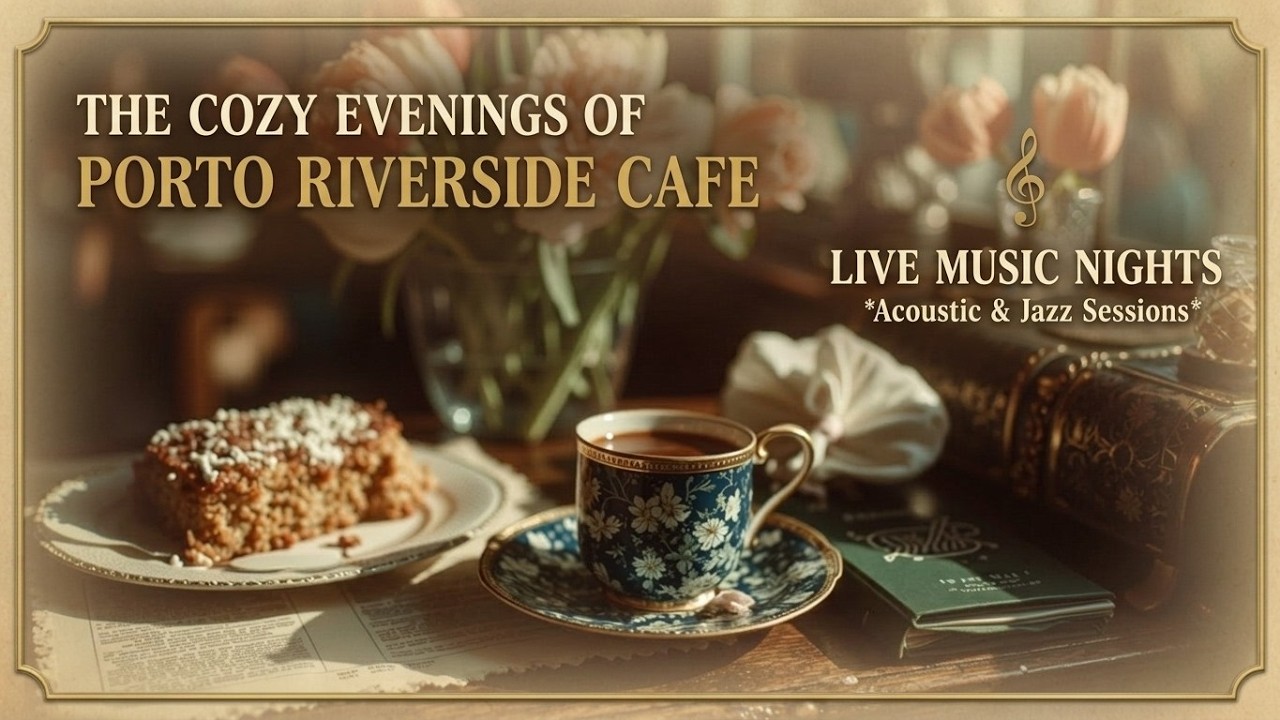 Porto Riverside Cafe Расслабляющий джаз ~ Музыка для учебы и работы