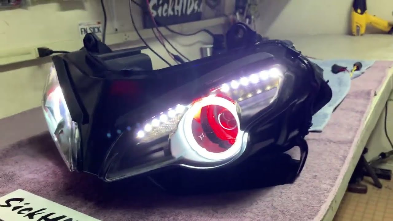 07-14 Ducati 848/1098/1198 EVO #12 55w HID / Bi-Xenon Projector Headlight Retro-Fit by Sick HIDs