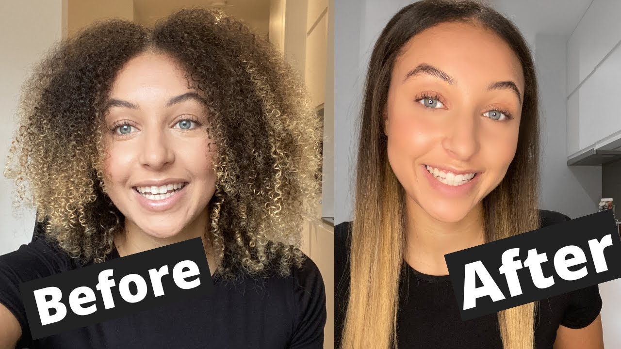 Keratin Treatment at Home on Curly Hair