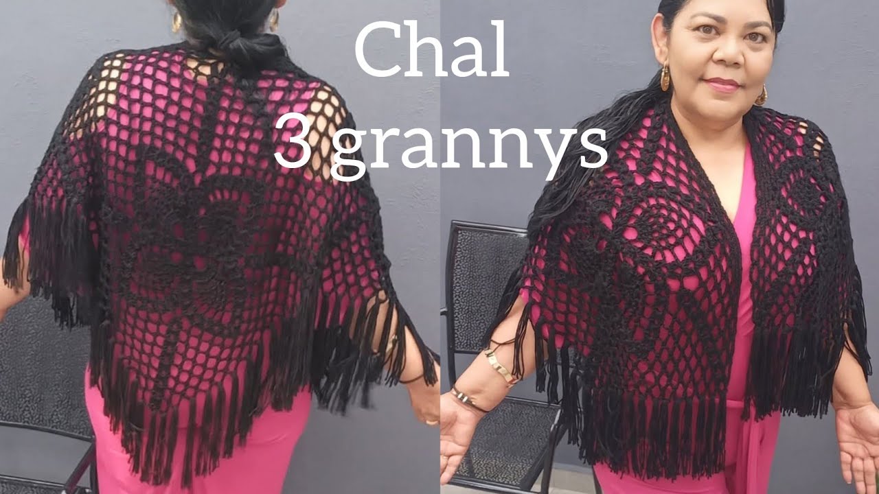 Chal Piñas con 3 Grannys #crochet #handmade 
