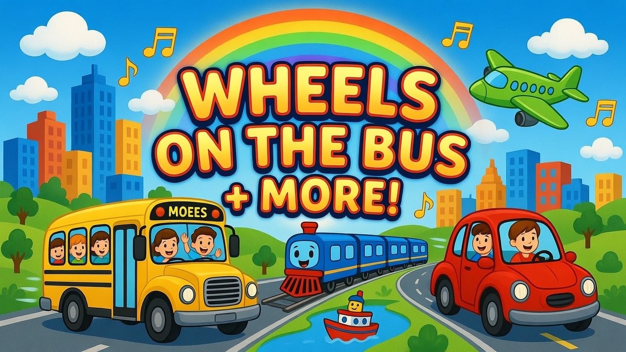 Transportation + Wheels on the Bus & More! 🚗🚍✈️ | 10 Minutes Kids Songs