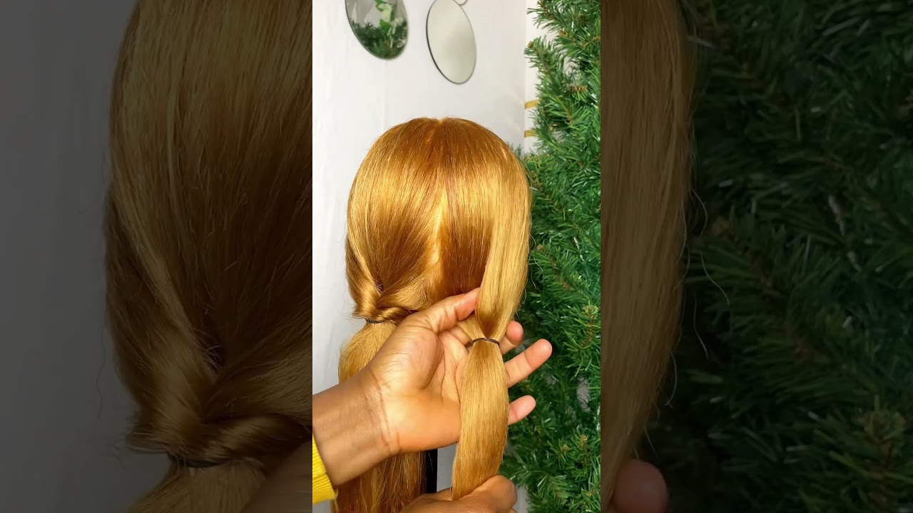 Easy party hairbun hairstyle for girls