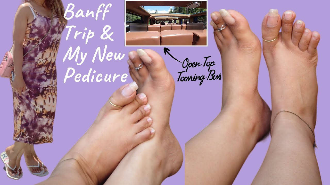 My Clear Pedicure On The Banff Trip | Open Top Touring Bus Ride
