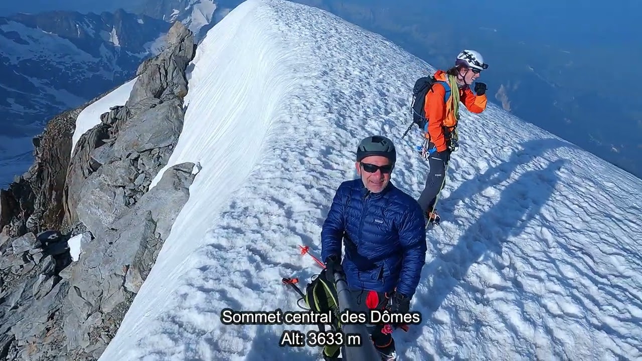 TRAVERSEE DES DOMES DE MIAGE MASSIF DU MONT-BLANC