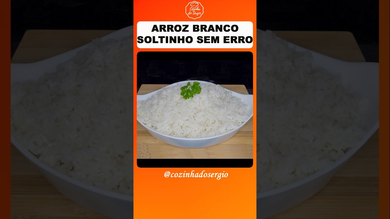 ARROZ BRANCO SOLTINHO SEM ERRO #arrozsoltinho #arrozbranco #cozinhadosergio #receita