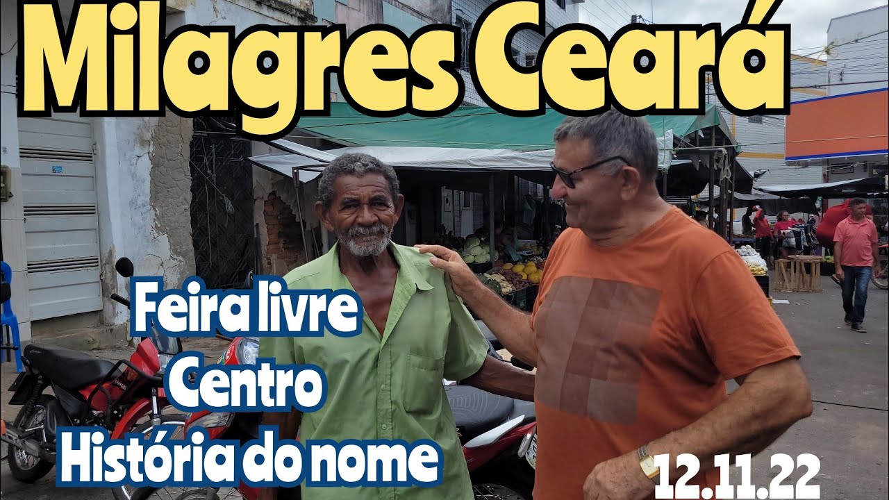FEIRA Livre ,centro de Milagres Ceará. História do nome.Comércio,curiosidades. Ruas principais.