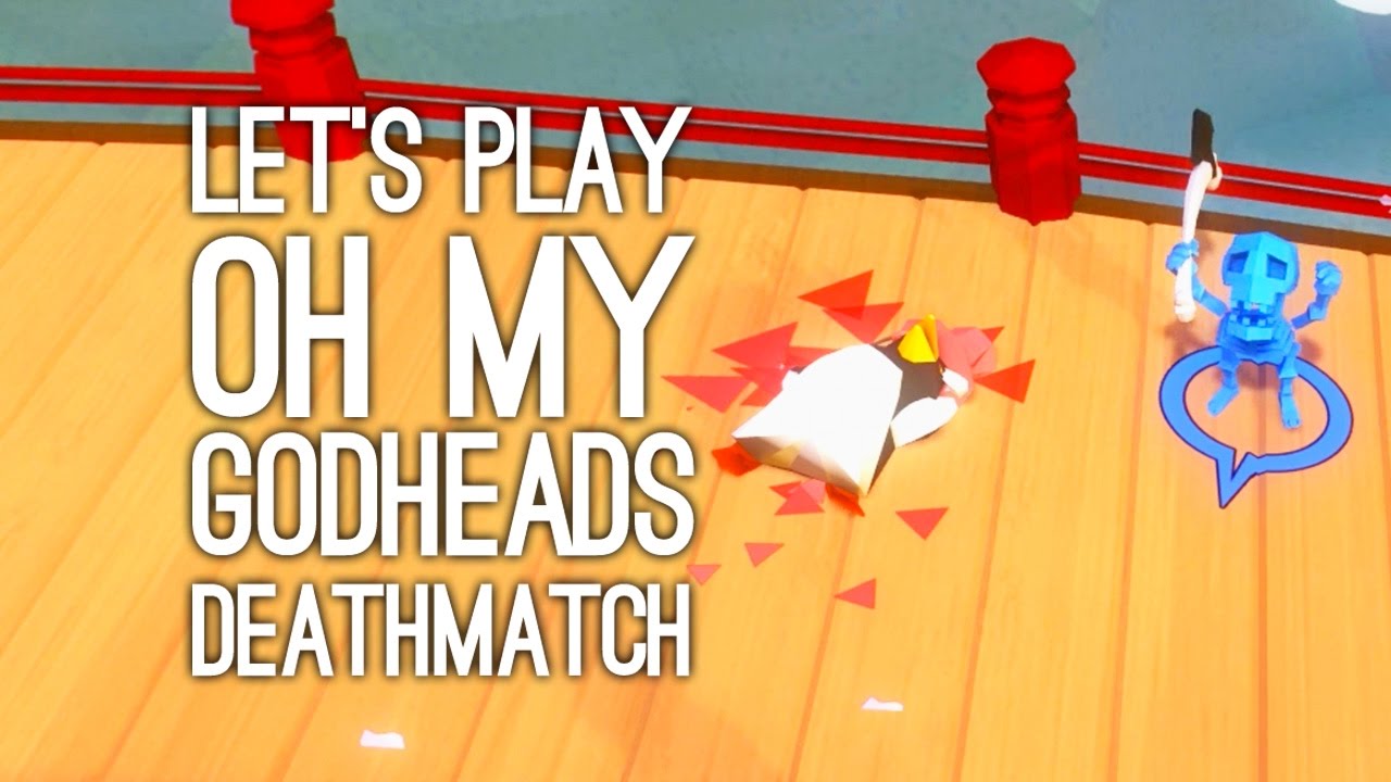 Oh My Godheads Gameplay: Let's Play Oh My Godheads Deathmatch - GIVE 'EM THE PENGUIN STICK