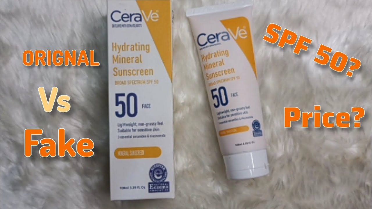 CeraVe Hydrating Mineral Sunscreen SPF 50 | CeraVe original Vs Fake products