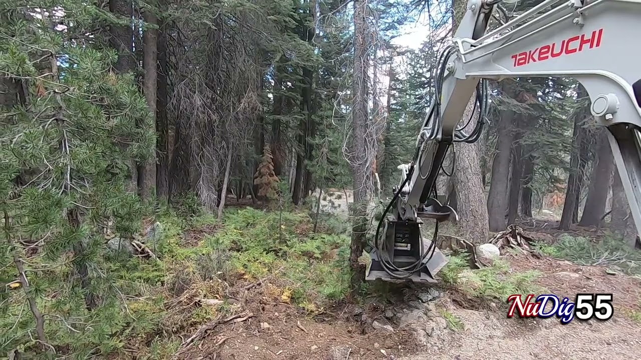 Rut MFG  Excavator Mini Disc Mulcher In Action- NuDig55