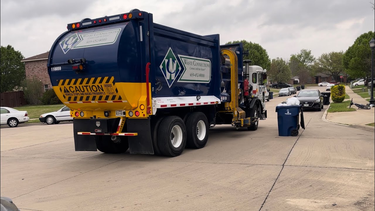 Waste Connections: Shiny Pete 520 McNeilus ZR with Zac Behind the Wheel!