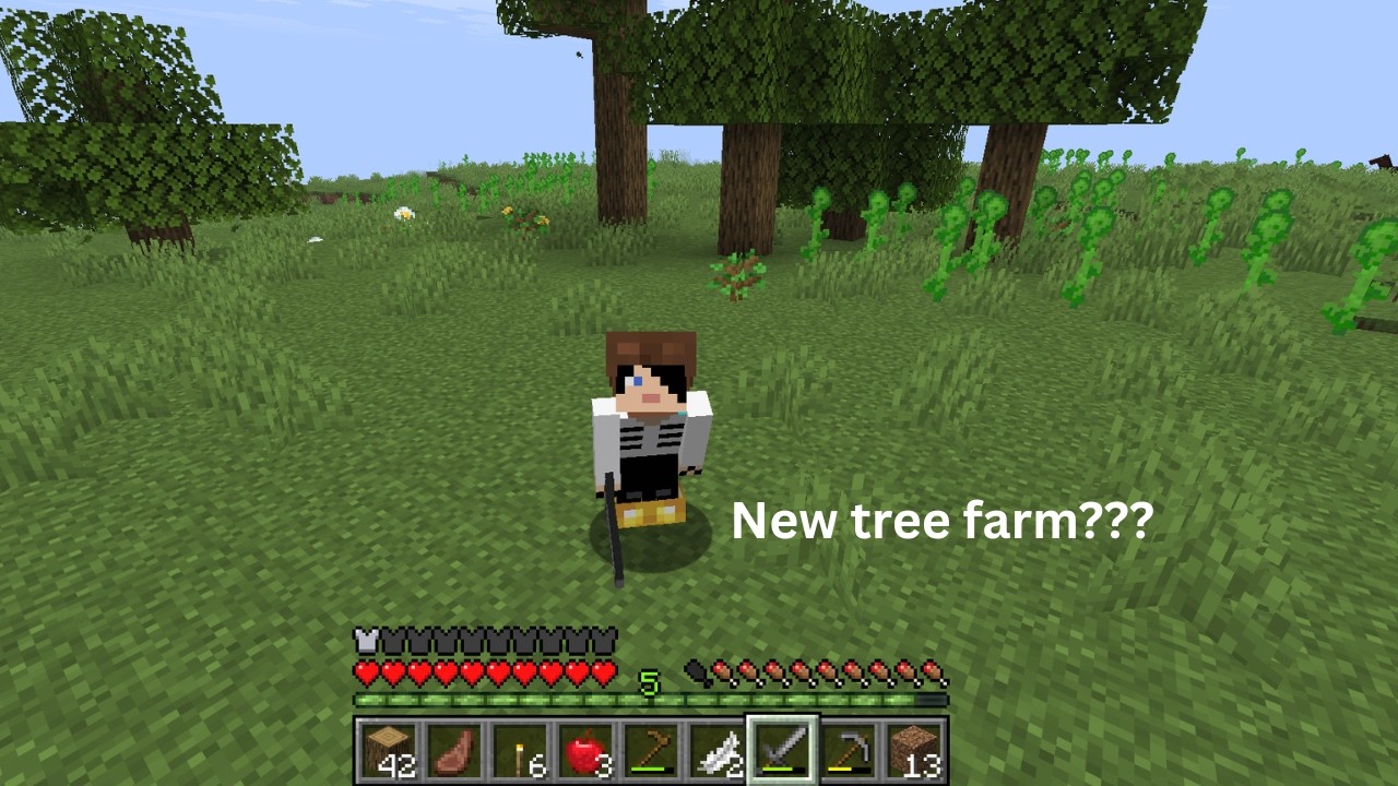 New tree farm?? Minecraft let's play pt2
