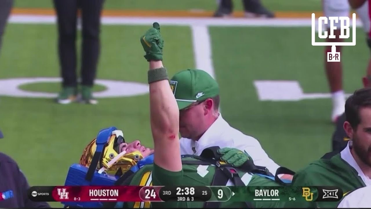 Baylor's Caden Knighten Stretchered Off The Field After Injury