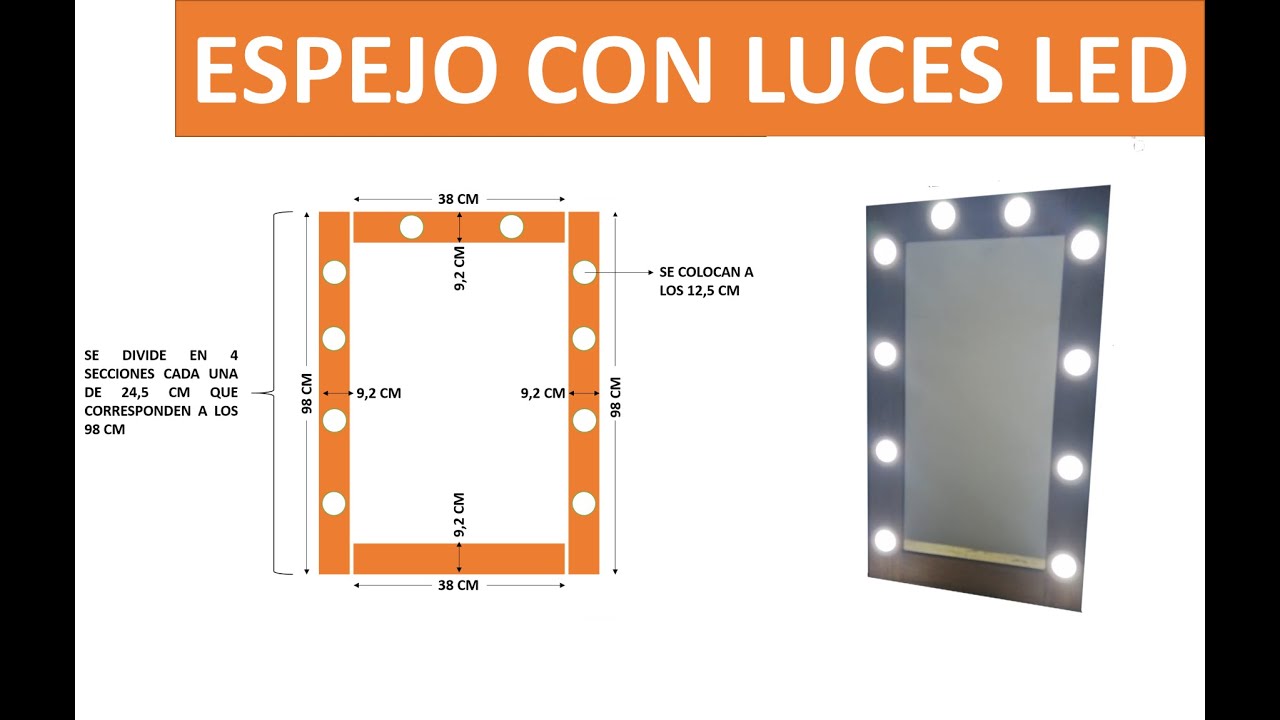COMO HACER UN ESPEJO CON LUCES LED PASO A PASO