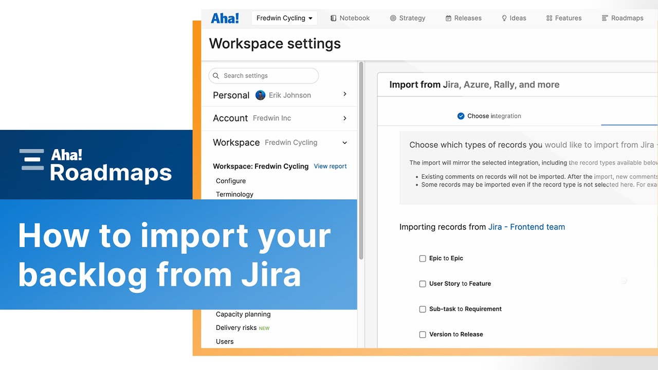 Aha! Roadmaps | How to import your backlog from Jira
