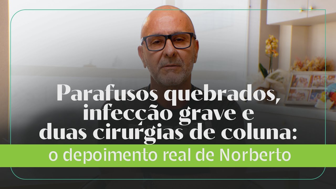 Infecção grave. Parafusos quebrados...
