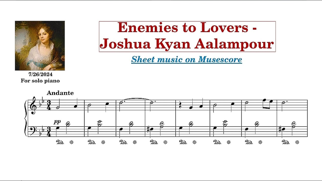 Enemies to Lovers - Joshua Kyan Aalampour (Sheet music + Keyboard) (PLS BUY JOSHUA SHEET)