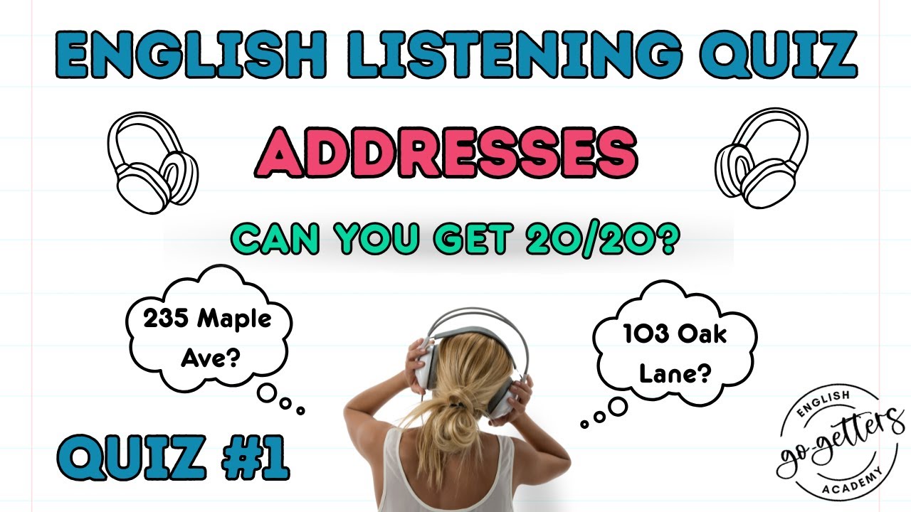 English Listening Quiz &ndash; Addresses for Beginners (Part 1) | ESL Practice with 20 Questions