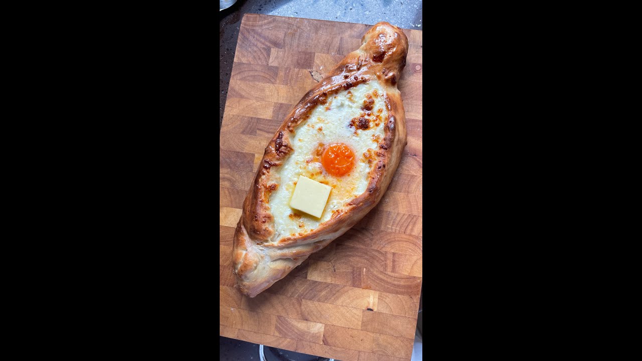 Adjarian khachapuri (CHEESE BOAT) - National Dish of Georgia (Day 50 / 195)