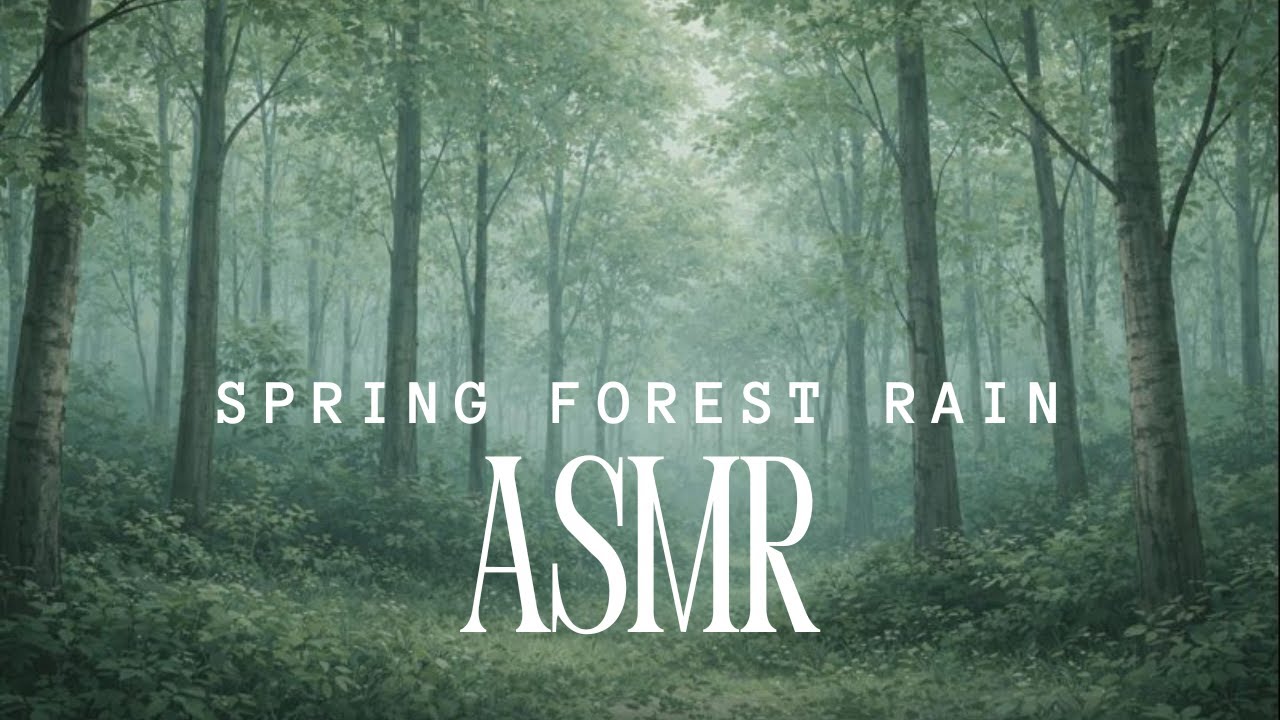 Spring Forest Rain ASMR 🌿 Soft Woodland Sounds for Deep Sleep | No Talking