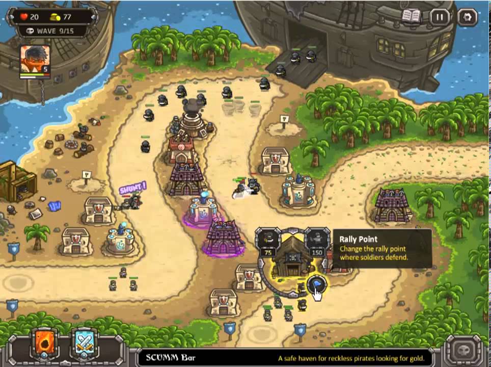 Kingdom Rush Frontiers Buccaneer's Den 3 stars Walkthrough