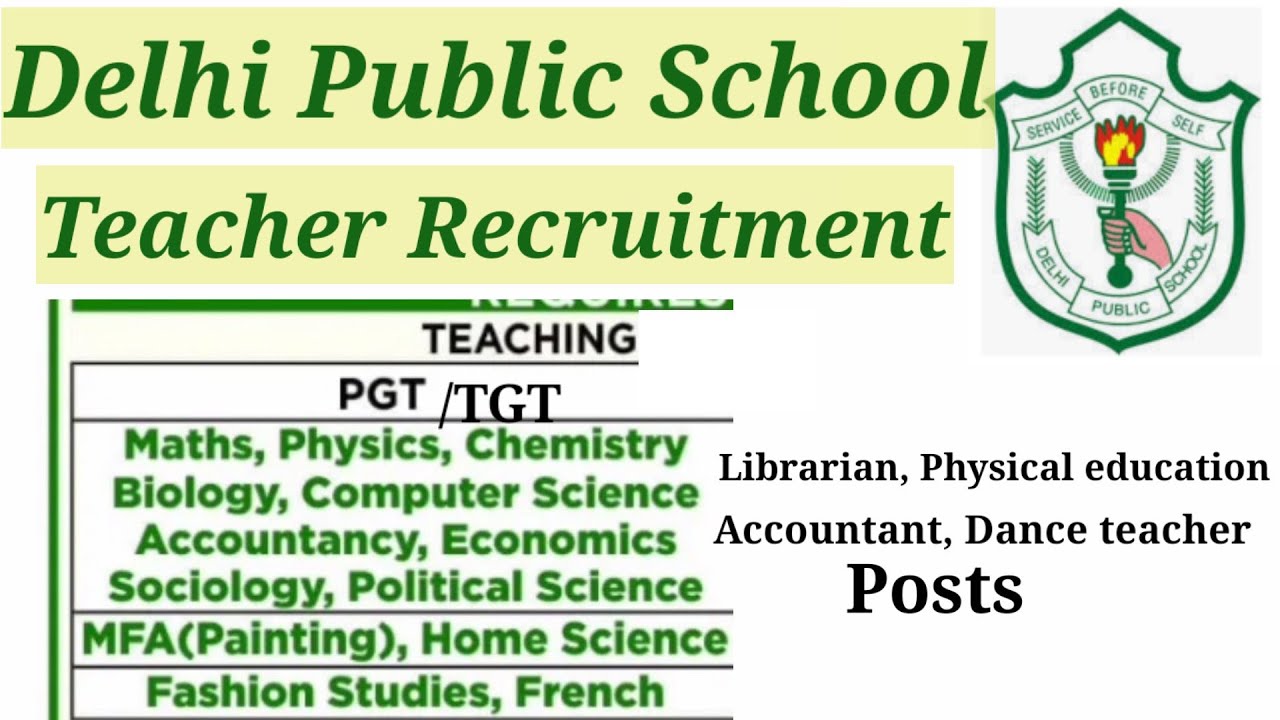 Delhi Public School Teacher Recruitment 2021/Govt Teacher vacancy/Kollam( Kerala).