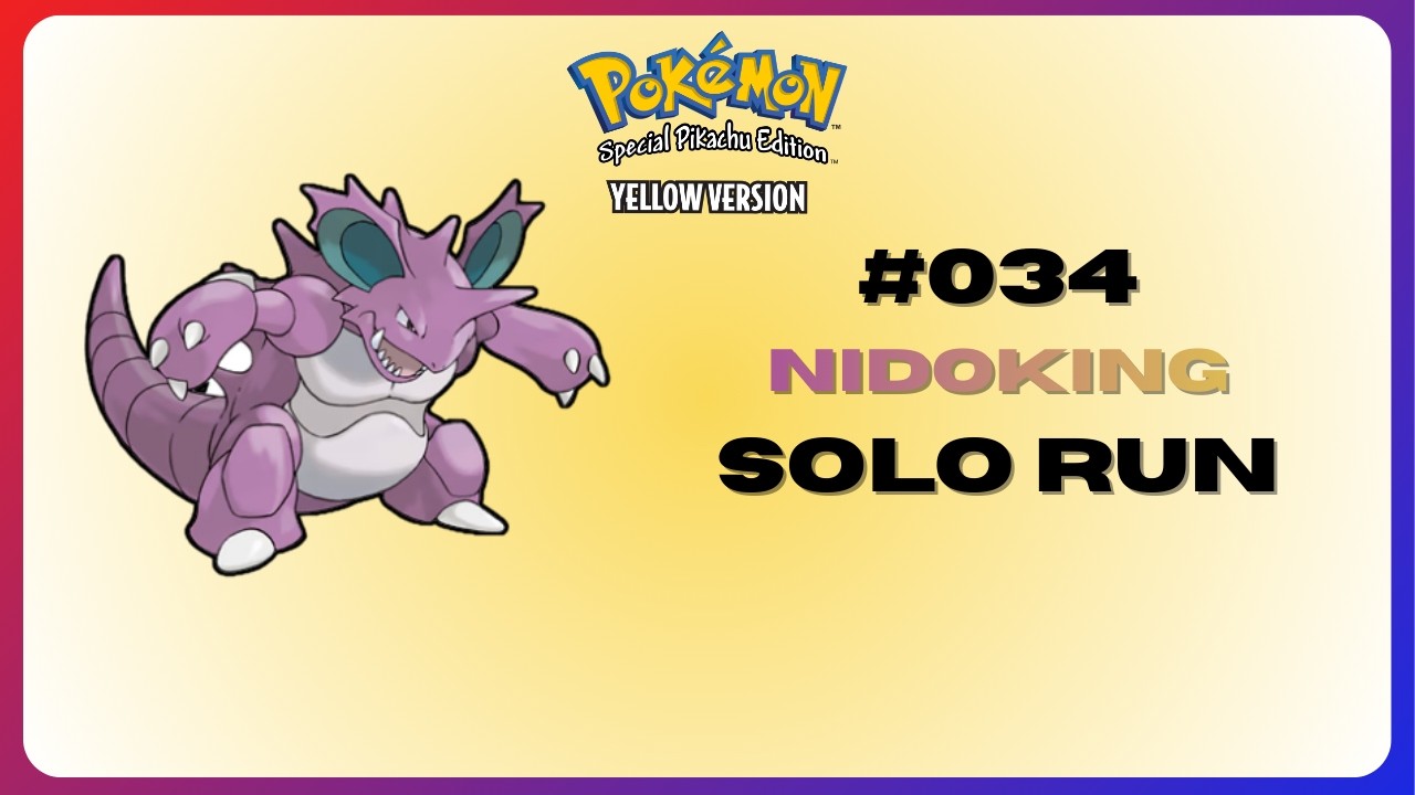 How Good is Nidoking in Pokémon Yellow? | Solo Run