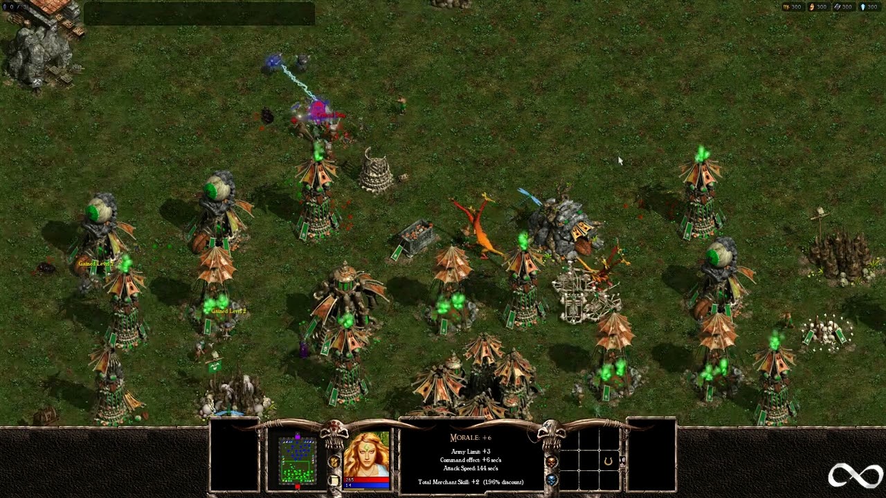 Warlords Battlecry III, AI Battle, Plaguelord vs The Swarm