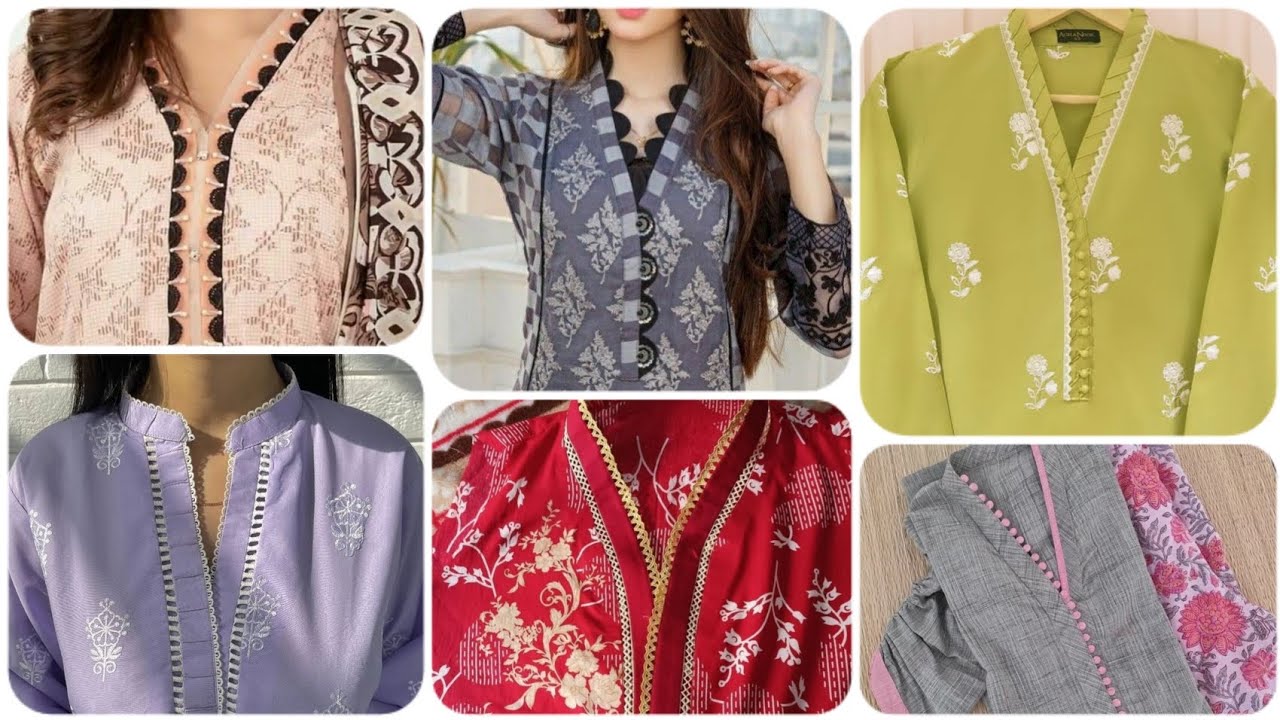 Top Most Trending & Demanding V Placket Neck Designs 2023||Latest V Neckline||New Gale K Design