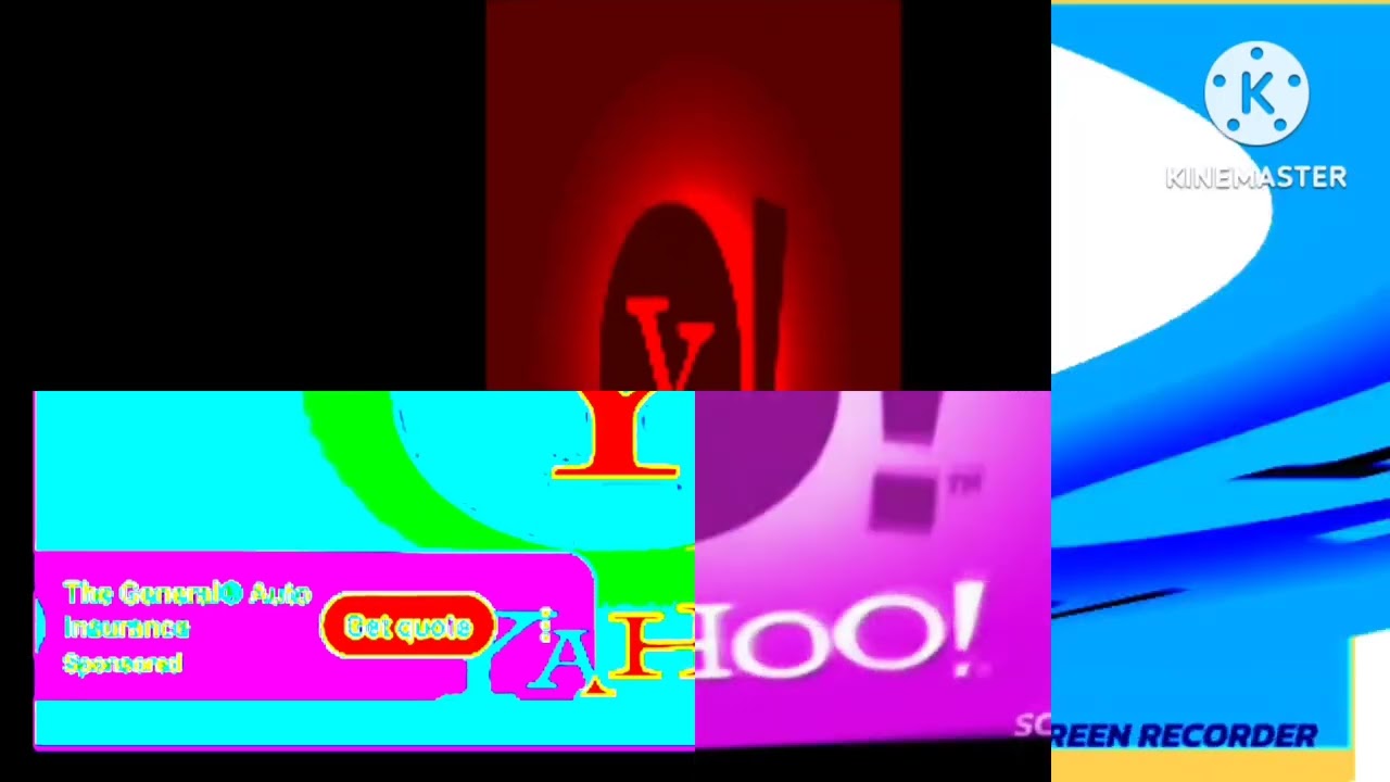Yahoo logo effects 2 is combined with 4 same video 