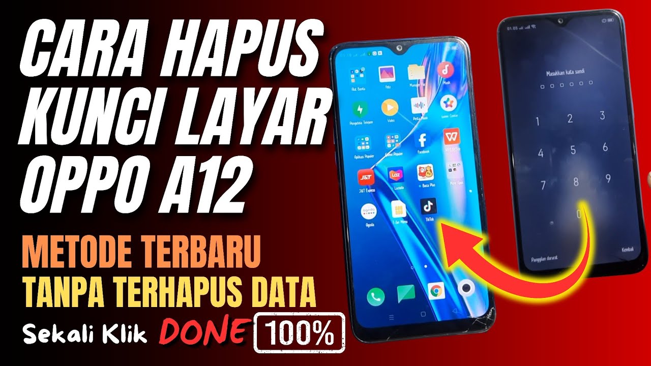 HAPUS KUNCI LAYAR OPPO A12- DATA AMAN Metode Terbaru 2025, Sekali klik Lansung Done 100%