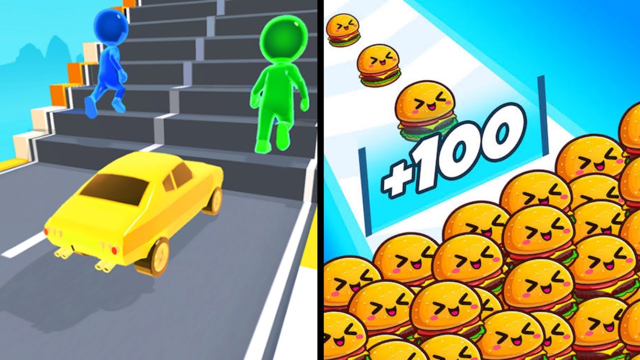 Shape Shifting Vs Food Run 🥪🚲🚁🧀 Max All Levels Android iOS Gameplay Ep 263