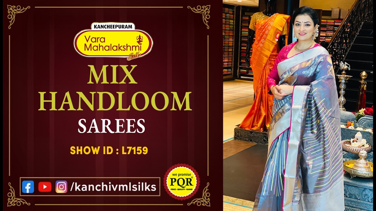 Mix Handloom Sarees Collection | WhatsApp 89 0001 0002 | Kancheepuram Varamahalakshmi Silks LIVE