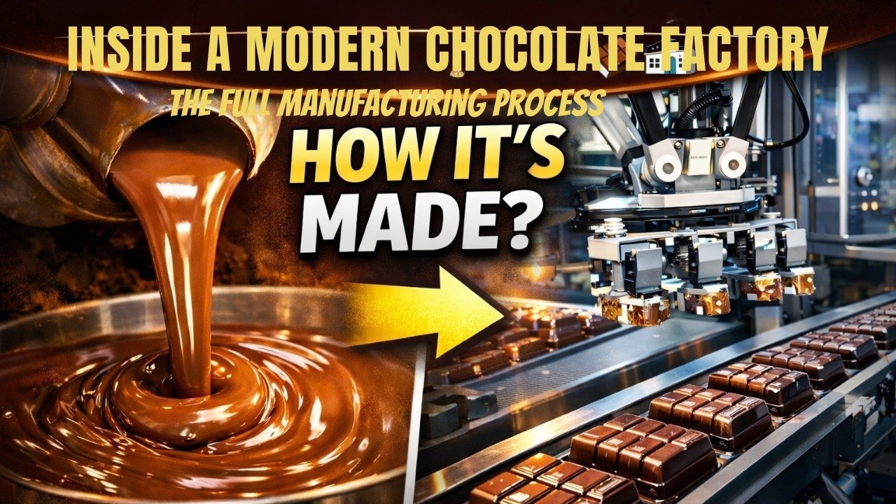 🎬 Inside a Modern Chocolate Factory – The Full Manufacturing Process 🍫🏭 | Factory Full Process