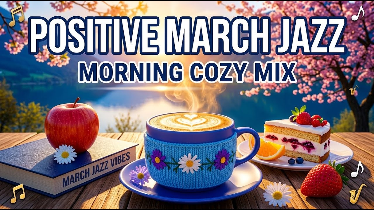 Happy March Morning Jazz ☕ Positive Coffee Music and Delicate Bossa Nova Piano for Joyful Moods