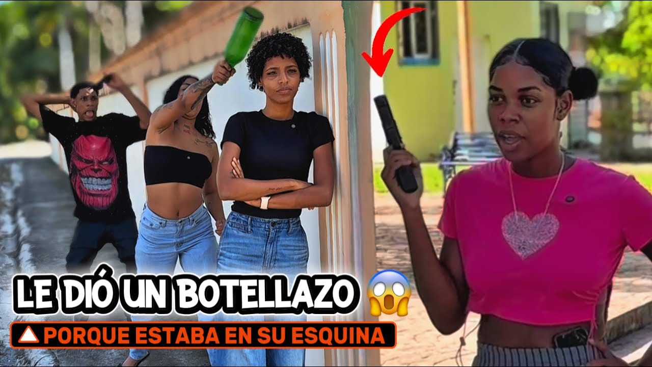 LE  DIÓ UN BOTELLAZO PORQUE ESTABA EN SU ESQUINA