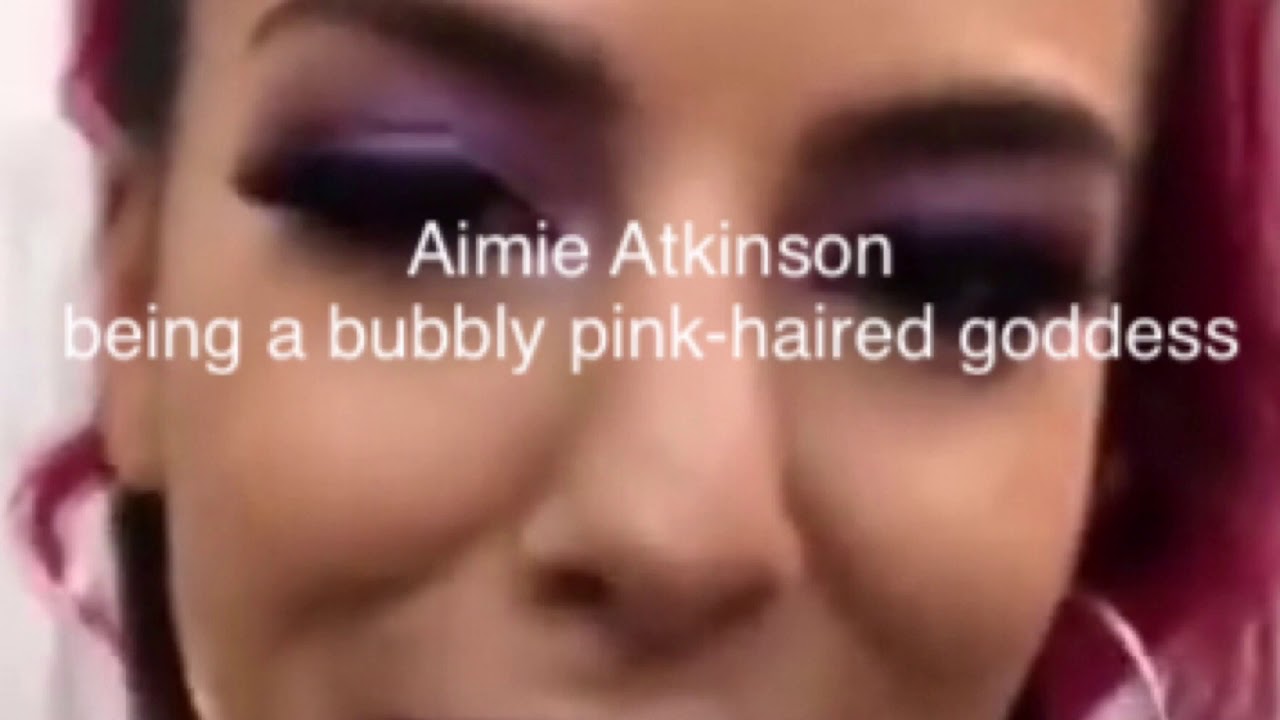Aimie Atkinson being a bubbly pink-haired goddess