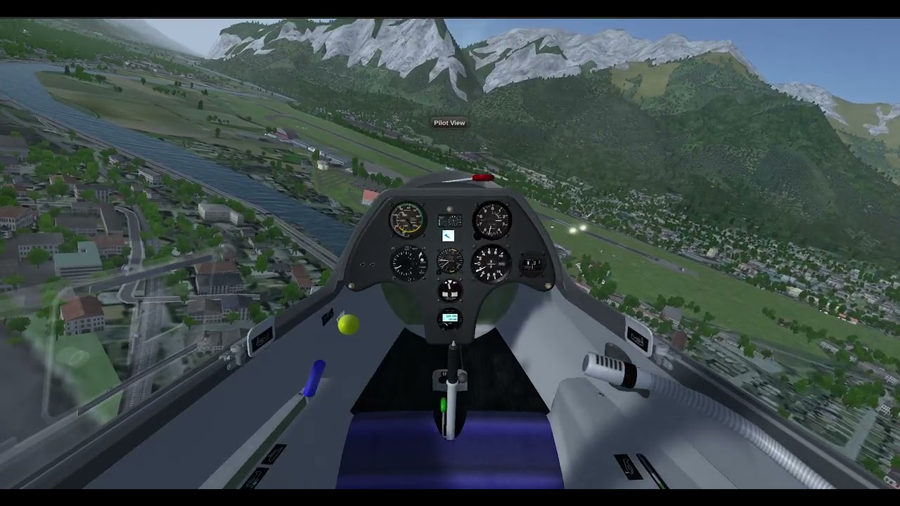 Schleicher ASK 21 Glider Aerotow Takeoff at Innsbruck Spectacular Mountain Flight | FGFS 2024