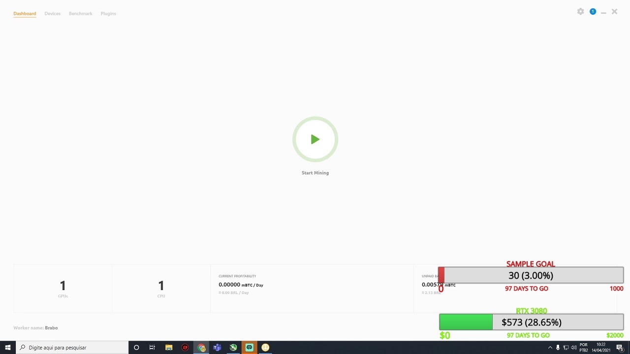 RTX 2060 super MINING LIVE!